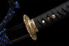 Handmade T10 Steel Full Tang Real Japanese Katana With Sparks Black Sheath Clay Tempered