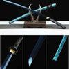 Handmade High Carbon Steel Full Tang Real Japanese Katana With Blue Edge