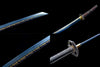 Handmade High Carbon Steel Full Tang Real Japanese Katana With With Blue Golden Edge