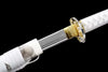 Handmade High Carbon Steel Full Tang Real Japanese Katana With White Painted Sheath