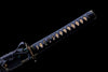 Handmade High Carbon Steel Full Tang Real Japanese Katana With Blue & Black Clay Tempered