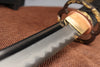 Handmade Damascus Steel Full Tang Real Japanese Katana With Black Sheath Clay Tempered