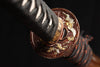 Handmade T10 Steel Full Tang Real Japanese Katana With Brown Ebony Sheath Clay Tempered